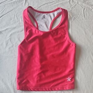 Rebel Athletic Pink Racerback Tank Top